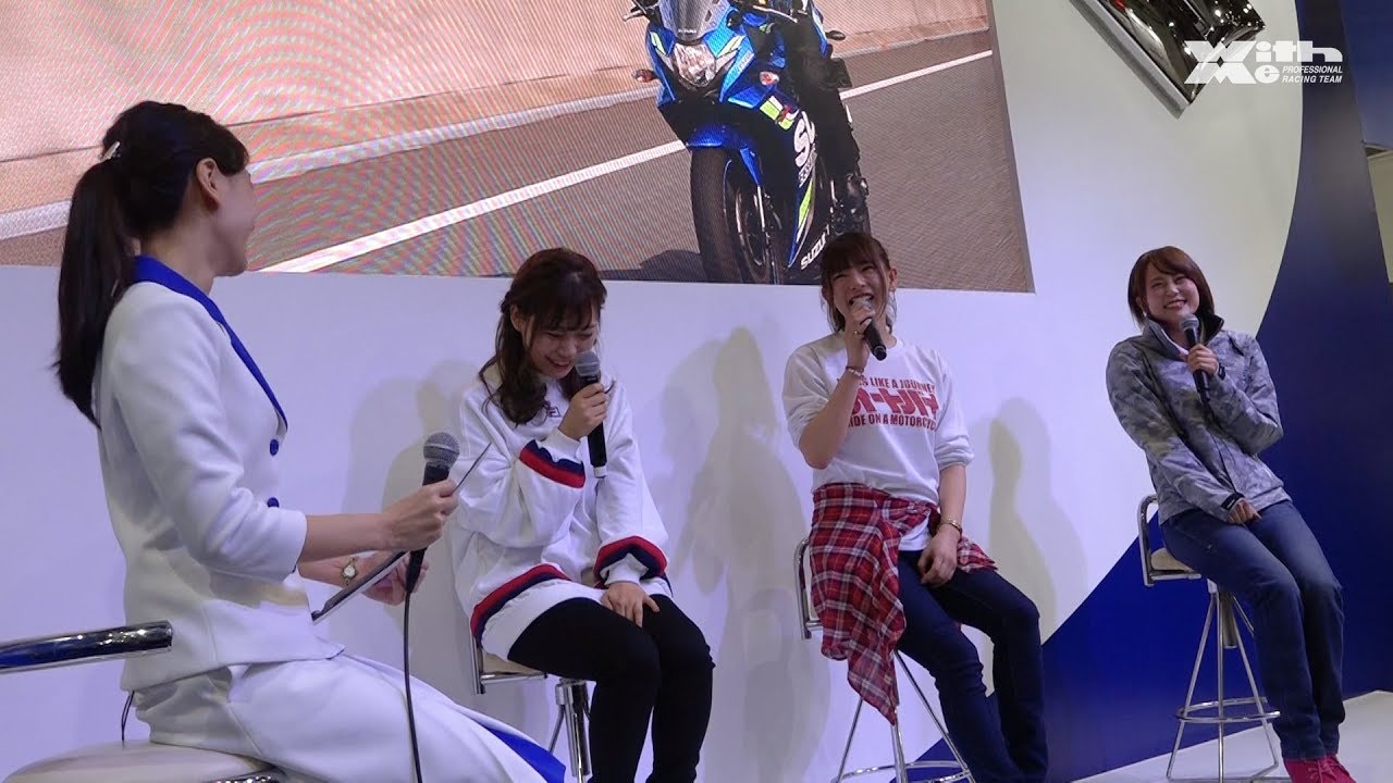 GSX250Rわいわいガールズトーク・アッキー×葉月美優×ことりちゃん｜2019東京モーターサイクルショー