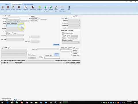 Flush Door Order Entry Process, Masonite Door Builder