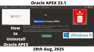 How to Uninstall Oracle APEX 23.1 | DB 21c Pluggable | Windows 10 | Omar Baig