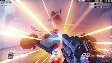 Wine 4.12.1 + DXVK 1.3 - Overwatch EPIC settings - Practice Range - Linux