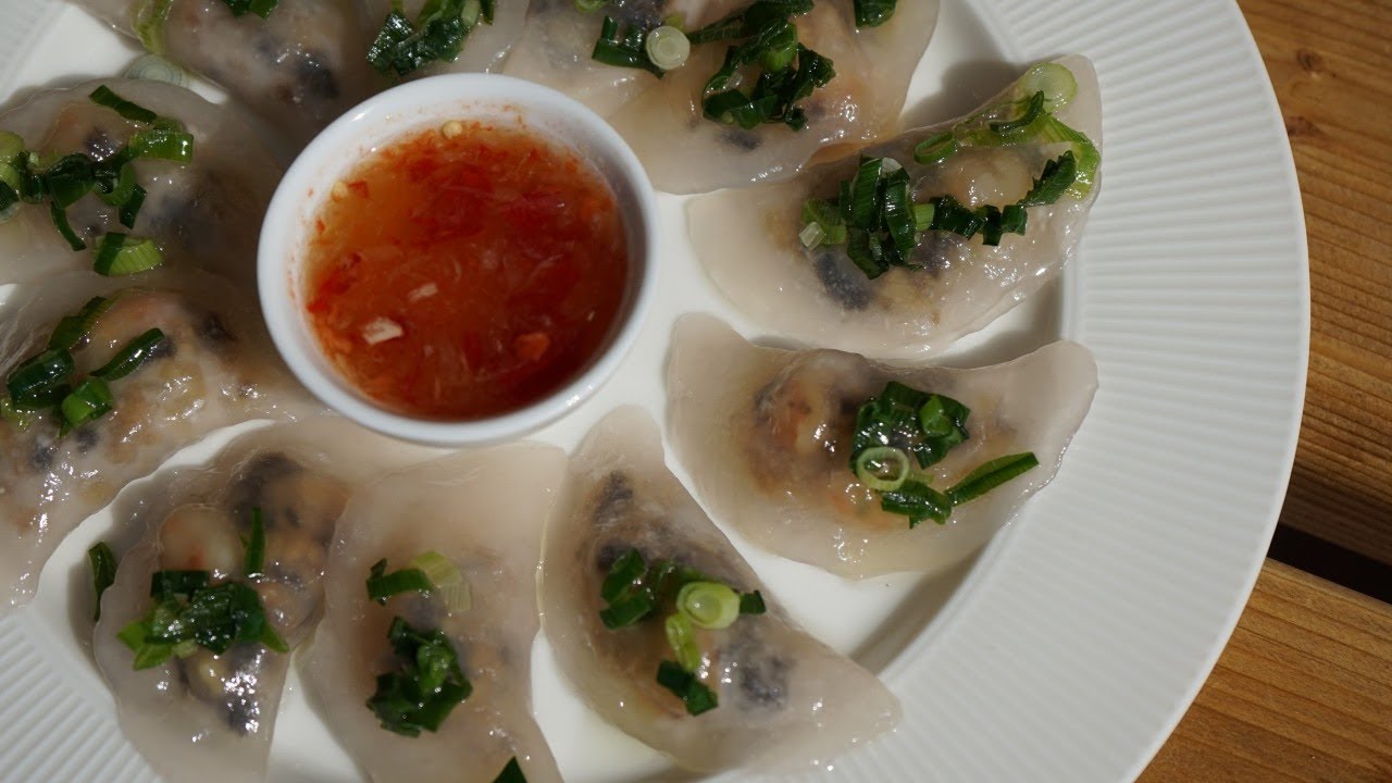 Vietnamese Clear Shrimp & Pork Dumplings Banh Bot Loc