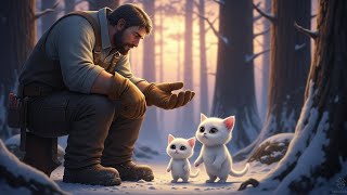Two Tiny Alien kitten Twins Asked a Giant Human Lumberjack for Help — What He Did Next Surprised…