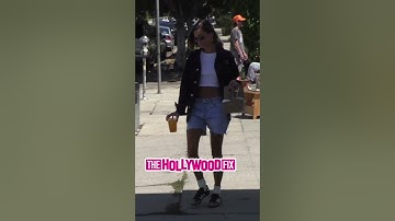 Hailey Bieber Picks Up Drinks For Her & Justin Bieber At Community Goods Coffee In Los Angeles, CA