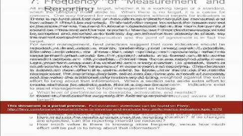 How to Develop and Evaluate Key Performance Indicators (KPIs)