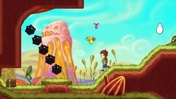 A Boy and his Blob walkthrough, trophys and all chests found third world Part 1