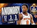 OG Anunoby 17 pts 3 threes 3 rebs vs Spurs 2026 Finals G1
