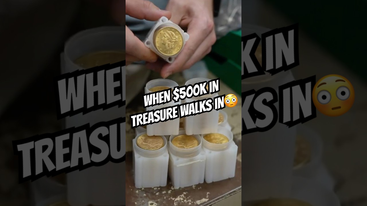 WHEN $500K IN TREASURE WALKS IN😳 #gold #goldcoins #treasure