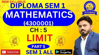 DIPLOMA SEM 1 MATHEMATICS || CH 5 LIMIT  || PART 5 || LIMIT FOR DIPLOMA | #DIPLOMA SEM 1 IMP FOR GTU