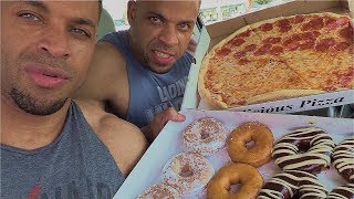 Epic Cheat Meal Pizza & Donuts 1500 Calories @Hodgetwins