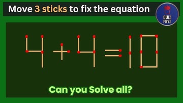 Fix The Equation by moving Sticks - Matchstick Puzzle Challenge! #maths #quiz #iqtest #puzzle
