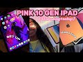 Pink 10th gen ipad unboxingsetup