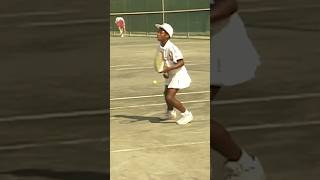10-year-old Serena Williams training! 😊