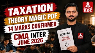 Taxation Theory Magic PDF 14 Marks Confirmed CMA Inter June 2026
