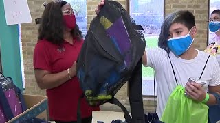 800 backpacks filled with school supplies donated during Back 2 School Jamboree