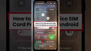 How to Fix No Service SIM Card Problem on Android | Mobile Network Problem Solved #shorts