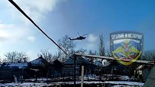 Russia Ukraine Conflict-Russian Ka-52 And Mi-28 Hitting Ukrainian Positions In Popasnaya Of Luhansk