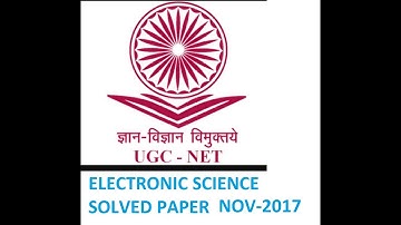 UGC NET ELECTRONICS SCIENCE NOVEMBER 2017 PAPER III part3