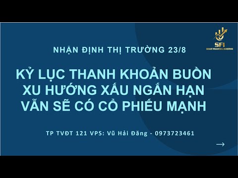 NHẬN ĐỊNH THỊ TRƯỜNG 23/8: KỶ LỤC THANH KHOẢN BUỒN - XU HƯỚNG XẤU NGẮN HẠN - VẪN SẼ CÓ CỔ PHIẾU MẠNH