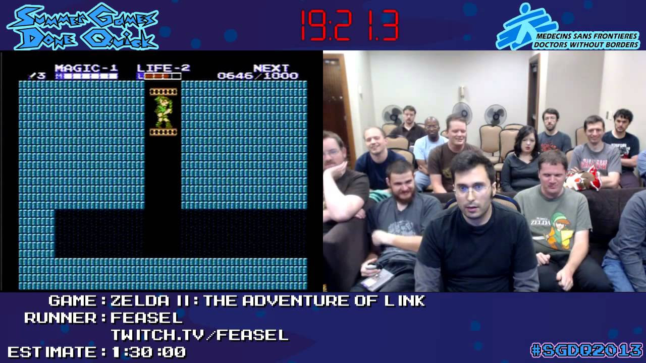 Zelda II The Adventure of Link Speed Run in 10819 NES by feasel  SGDQ 2013