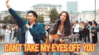 Couple Stops London Streets With THIS Song… Crowd Goes WILD in the Rain | Can't Take My Eyes off You