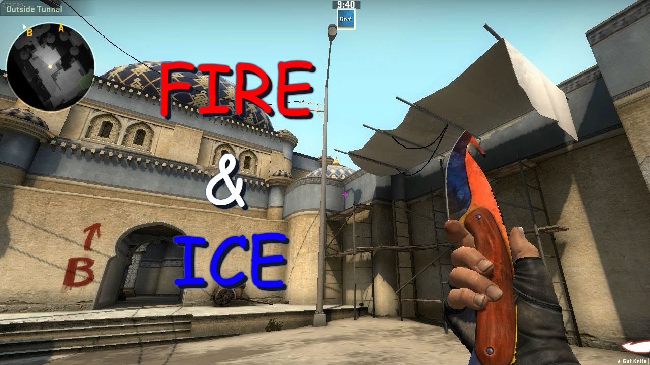 gut knife marble fade fn fire ice youtube