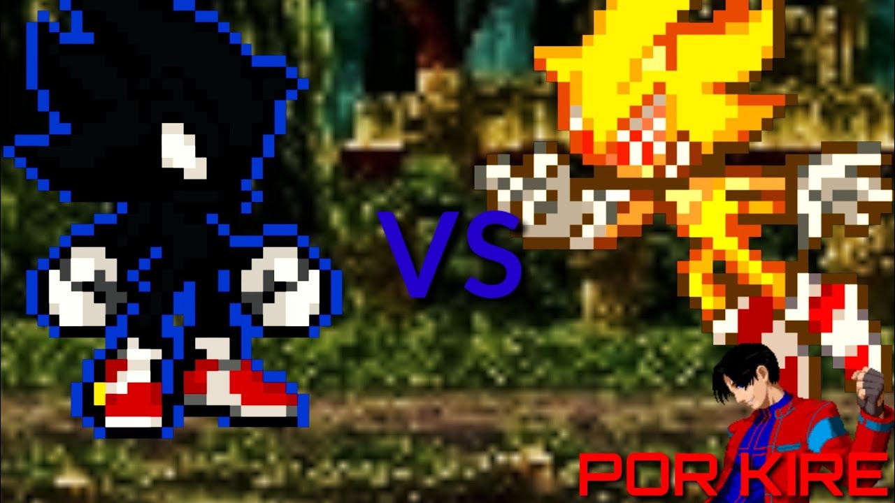 Dark Sonic Vs Fleetway Super Sonic (short sprite animation) on Make a GIF