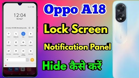 oppo a18 lock screen notification settings, oppo a18 notification bar hide