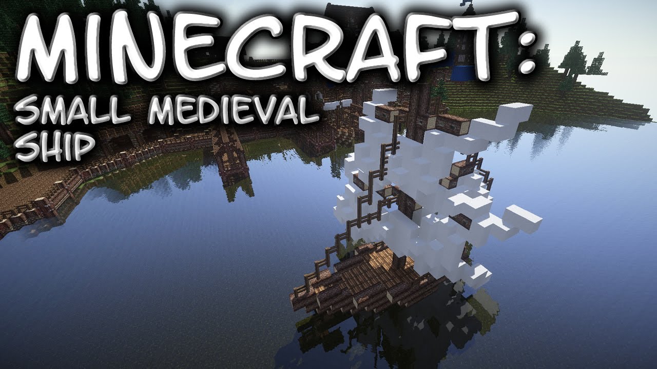 Minecraft: Small Medieval Ship Tutorial 1 - YouTube