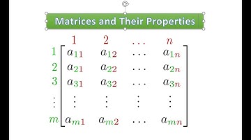 Matrices and their properties (Part1)