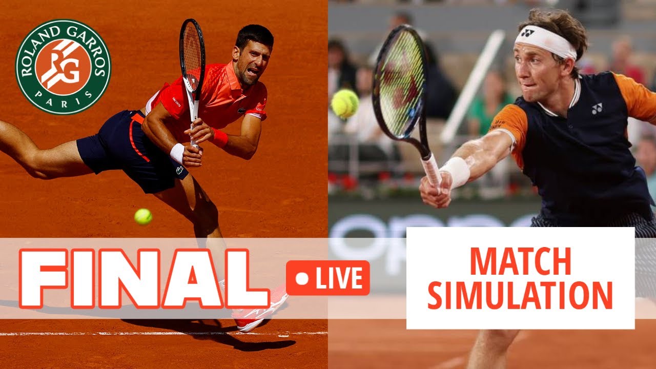 LIVE Novak Djokovic vs Casper Ruud Roland-Garros 2023 Final - Full Match PS4 Simulation