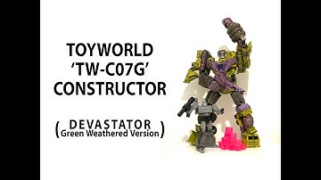 Toyworld Constructor ‘ TW-C07G’ - (Transformers Devastator) Green Weathered Version