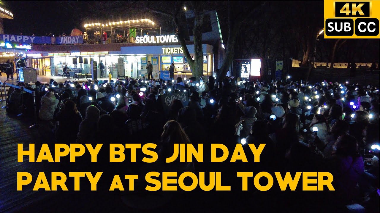 Счастливая вечеринка JIN DAY DJ в Сеульской башне