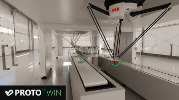 ABB Delta Robot Transfer System | Simulation | Digital Twin