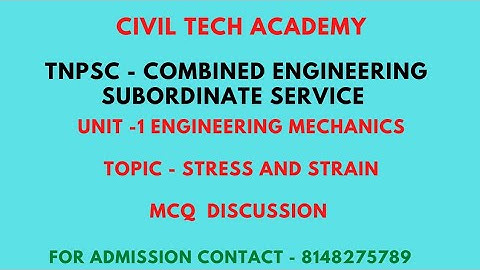 ENGINEERING MECHANICS TOPIC WISE MCQ DISCUSSION