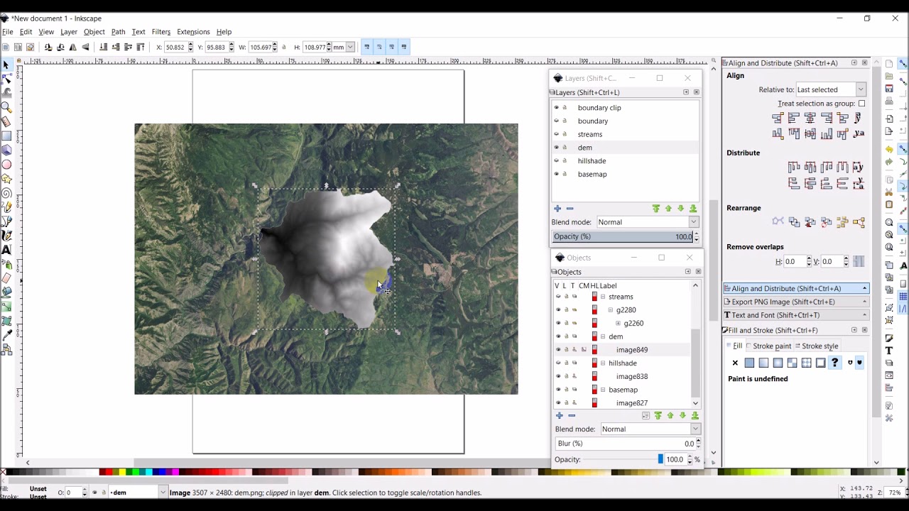 Clip and clean QGIS map layers in Inkscape - YouTube
