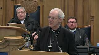 The Archbishop of Canterbury addresses the General Assembly.