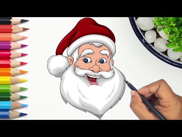 Santa illustration - Nov/Dec 2012 - illustartion as part of work for out  christmas e-card .. http://www.adap… | Christmas sketch, Santa paintings,  Christmas drawing