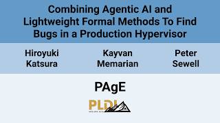 [PAgE'26] Combining Agentic AI and Lightweight Formal Methods To Find Bugs in a Production(…)
