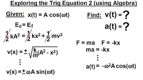 Physics 16  Simple Harmonic Motion (9 of 19) Trig Equations w/ Phase Angle