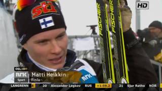 VM Men&#39;s 15 Km Holmenkollen 2011 - Matti Heikkinen INTERVIEW