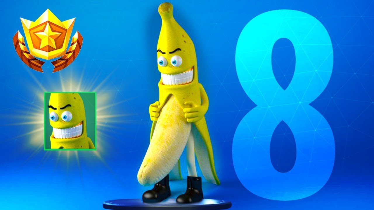 SEASON 8 Fortnite Battle Pass.. (FREE BANANA SKIN) - YouTube