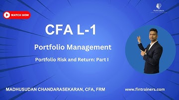 CFA Level 1| Portfolio Management | Risk and Return Part 1 | Live Class