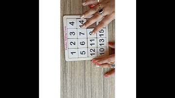 Numbers 1-15 Sliding Puzzle a combination puzzle that challenges a player to slide and adjust Number