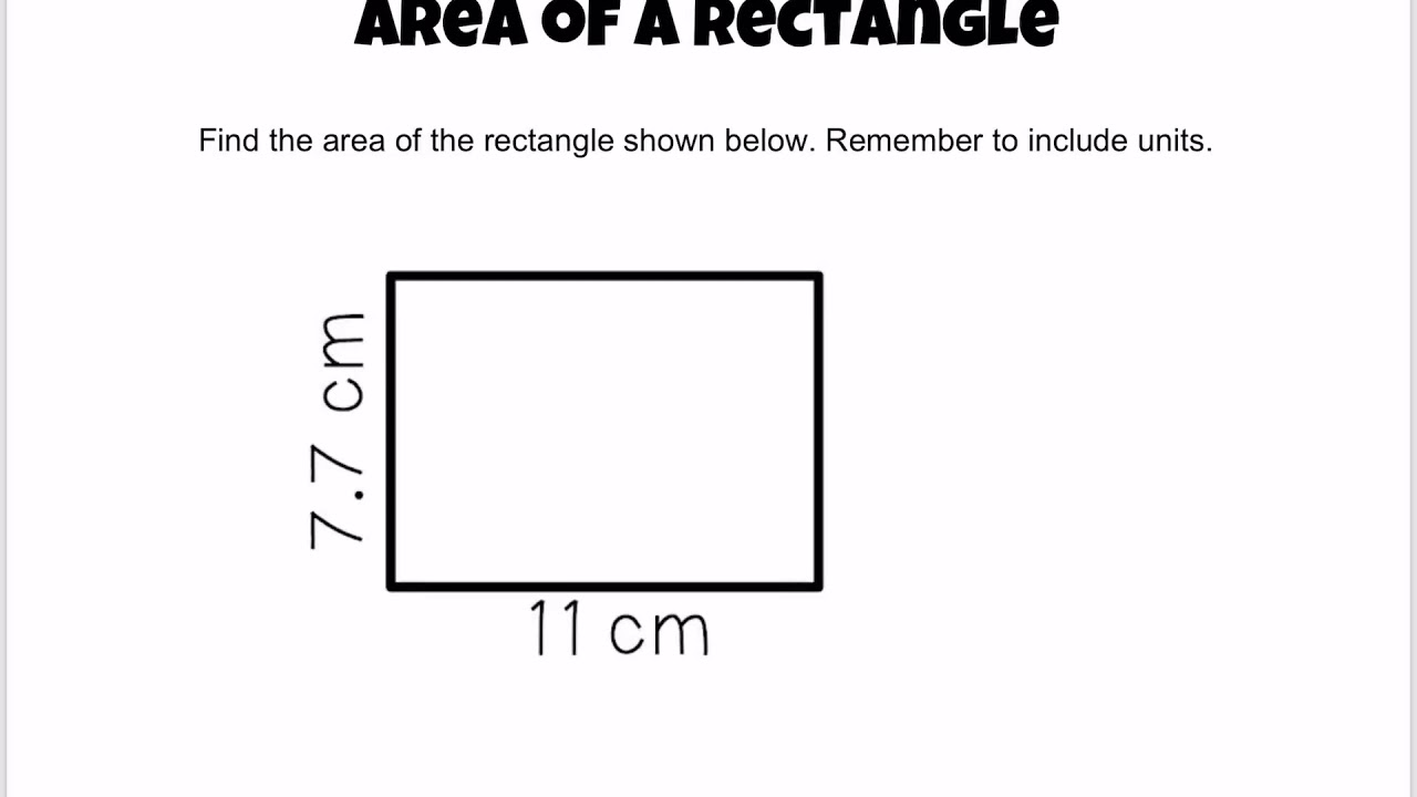 area of rectangle