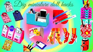 Diy Miniature Hacks / Crafts | Miniature Diy Tutorial |6 Miniature Cool Diys