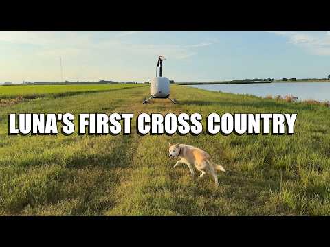Luna's First Cross Country Helicopter Flight! Landing Off Airport