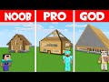 THE BIGGEST HOUSE in MINECRAFT CHALLENGE?! Minecraft - NOOB vs PRO vs GOD