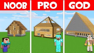THE BIGGEST HOUSE in MINECRAFT CHALLENGE?! Minecraft - NOOB vs PRO vs GOD
