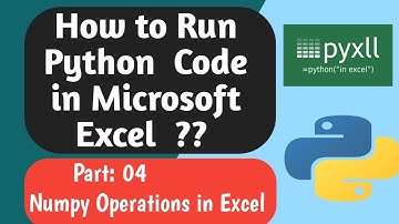 Using Numpy Functions in MS Excel | pyXLL tutorials in  -Part: 04 |Integrate python into Excel