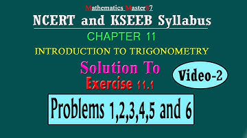 Trigonometry||Class10||Chapter11||Exercise11.1||NCERT||Karnataka||10Class||English||Kannada